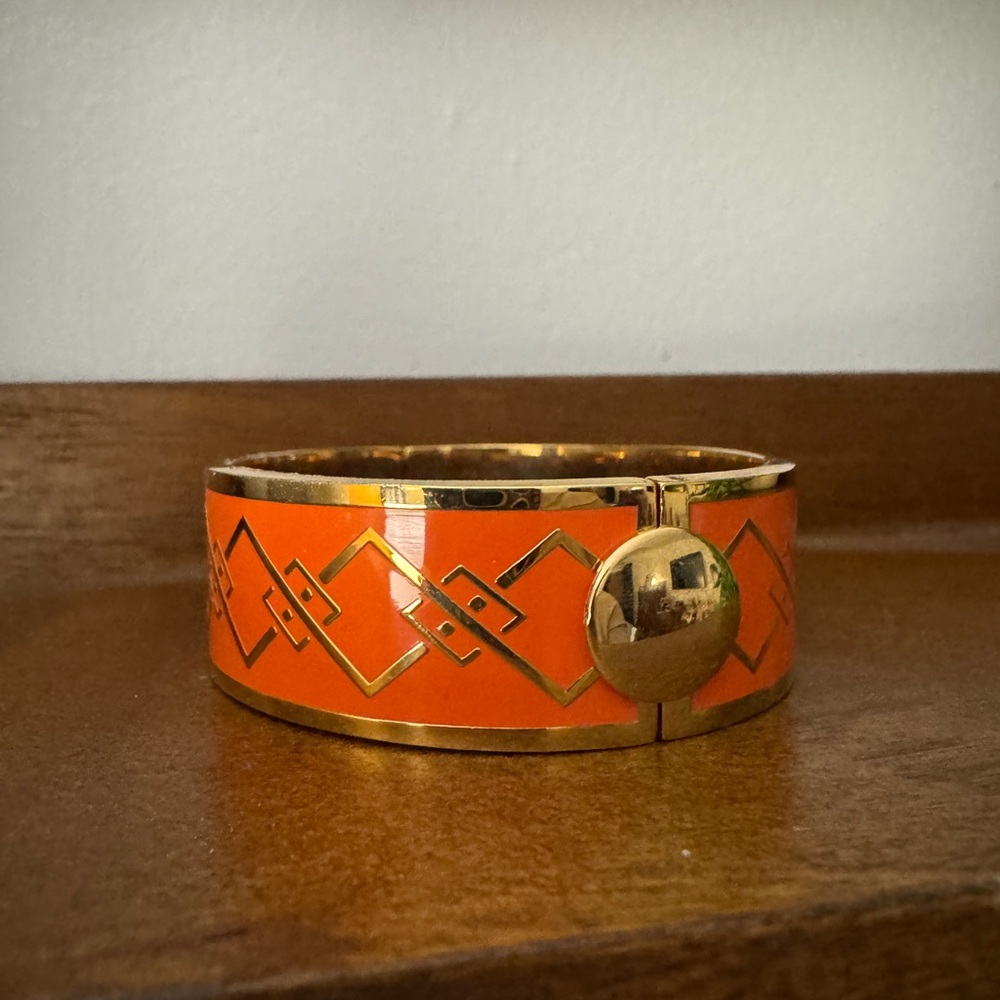 Halcyon Days Orange and Gold Bangle